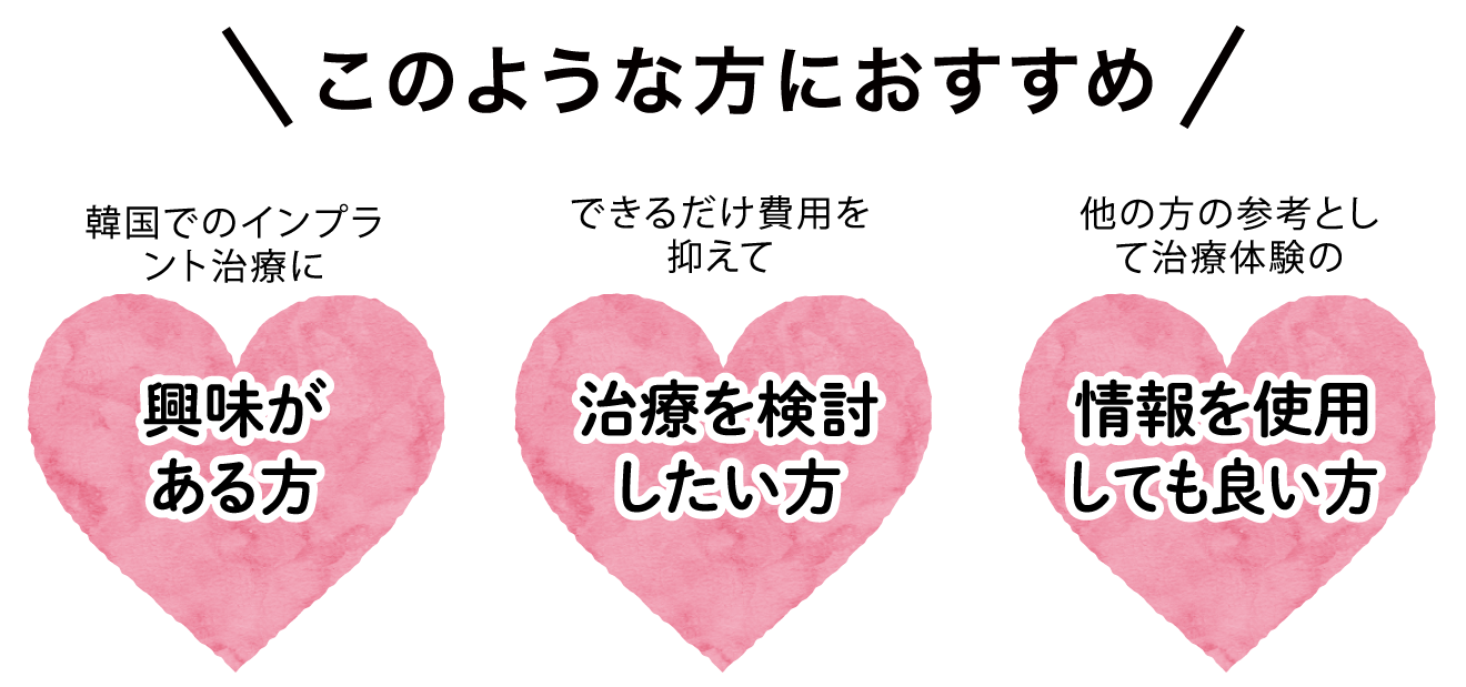 モニターはこのような方におすすめイメージ